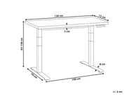 Electric Adjustable Standing Desk DESTINES 120 cm 72 cm White/ Black_899454