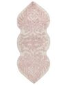 Tapete de casa de banho em algodão rosa 150 x 60 cm CANBAR_905475