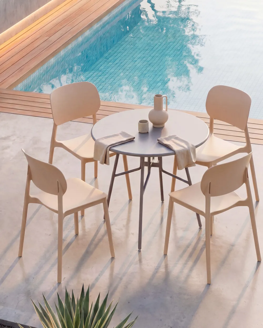 Set di 4 sedie da giardino TUPIZA Beige_1081980