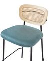 Lot de 2 chaises de bar en tissu bleu MAYETTA_931900