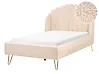 Bed Boucle AMBILLOU 120 x 200 cm (EU Small Double) Beige