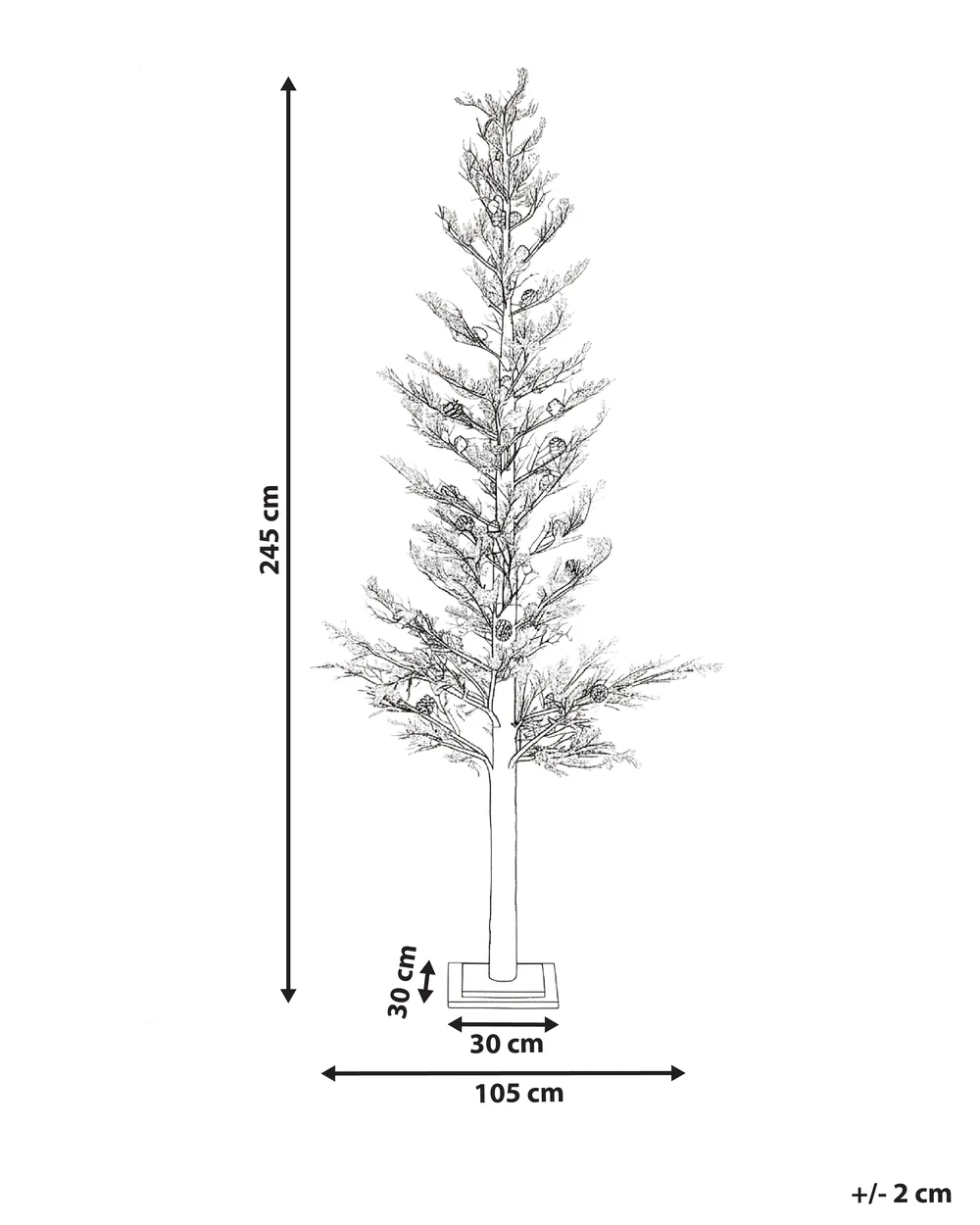 Lot De 2 Sapins De Noël Artificiels Avec éclairage - 76 Cm