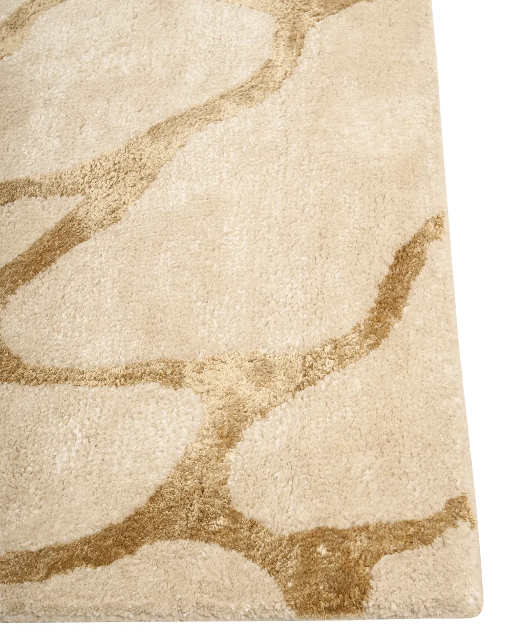 Rug MAKOLA Beige 160 x 230 cm Viscose_904062
