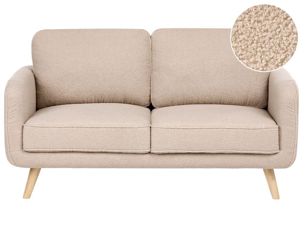 Sofa 2 Seater KILJA Boucle Beige