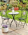 Set of 2 Garden Chairs CASARIO Metal Black