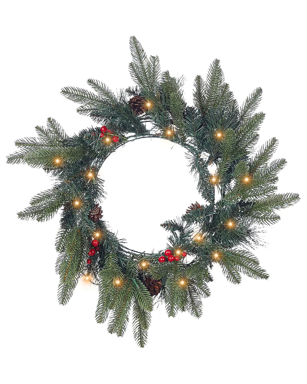 Kerstkrans / Deurkrans 50CM met LED verlichting - 40 lampjes Kerstkrans / Deurkrans 50CM met LED verlichting - 40 lampjes