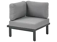 Garden Corner Sofa with Table 5 Seater FIVIZZANO Acacia Wood Dark Grey_1158796