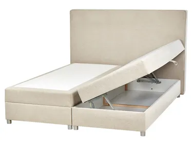 Lit chesterfield en velours bleu 180 x 200 cm AVALLON