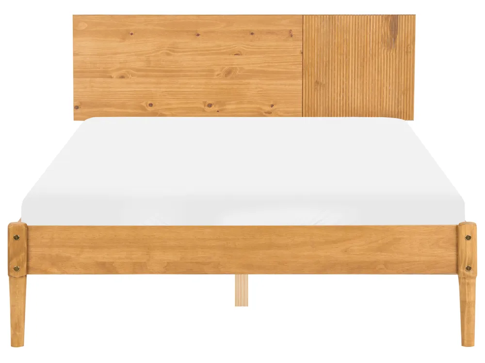 Schlafzimmer Set Kiefernholz FLAVIGNAC 140 x 200 cm Hellbraun_1118478
