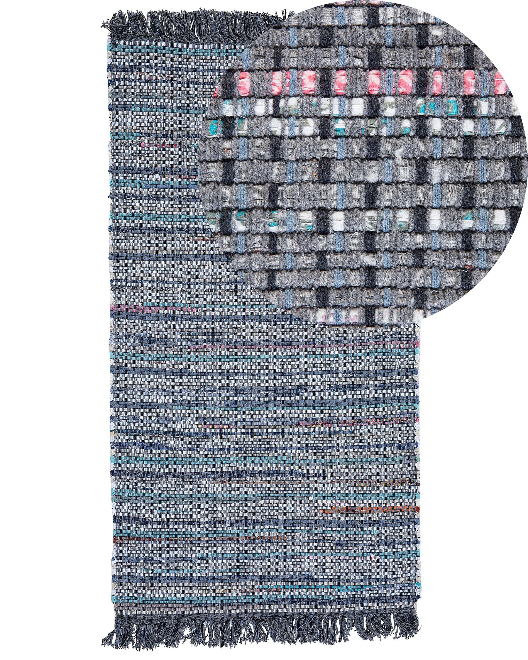 Matta handvävd 80 x 150 cm grå BESNI_530981