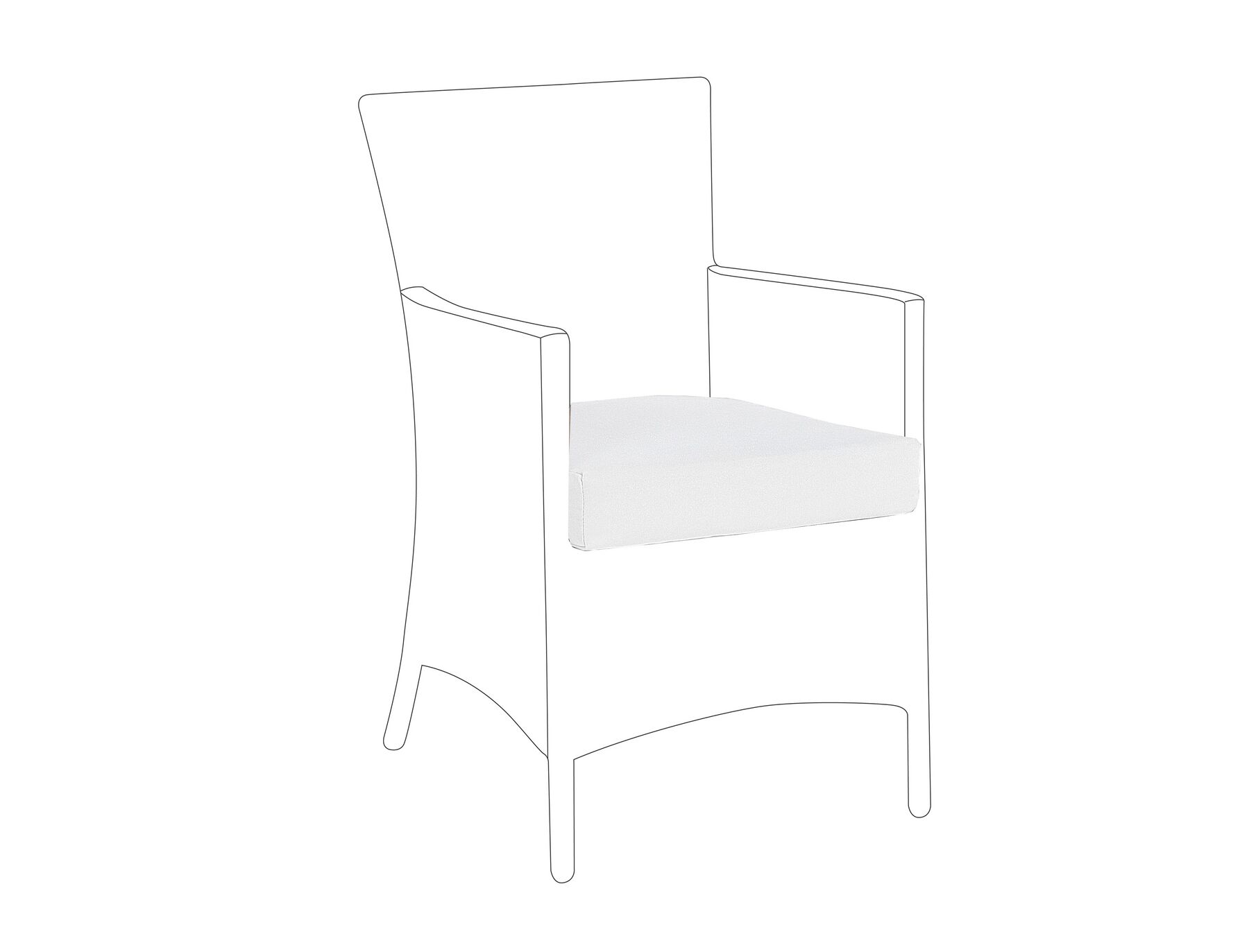 Set de 8 housses de coussins blanc cassé pour fauteuils de jardin ITALY_696428