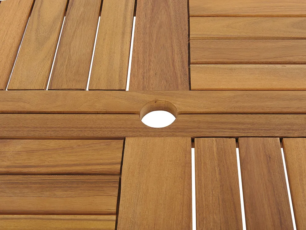 Set da pranzo da giardino 6 posti TOLVE con Ombrellone (12 opzioni) Legno d'acacia Marrone_863816