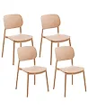 Set of 4 Garden Chairs TUPIZA Beige