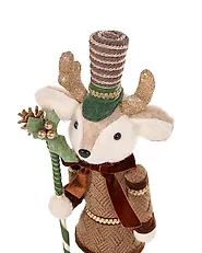 Set of 2 Figurines ALATORNIO 62/63 cm Bear Reindeer Brown_1156820