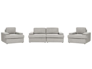 Conjunto de sofás 5 lugares em tecido cinzento claro ALLA