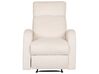 Set di divani 6 posti reclinabili manualmente velluto bianco crema VERDAL_904822