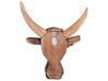 Decorative Sculpture Light Wood BULL HEAD_758684