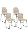 Set of 4 Dining Chairs Beige PANORA_873626