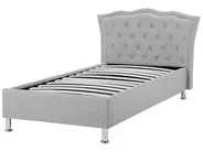 Ottoman Bed METZ Fabric Light Grey 90 x 200 cm (EU Single)_799472