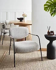 Sillón AUSVIKA Tela Negro/Blanco_1187007