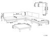 Lounge Set zertifiziertes Akazienholz hellbraun 5-Sitzer Auflagen grau FRAZZANO_932992