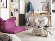 Bean Bag 300 L FUZZY 140 cm 180 cm Purple_1079644