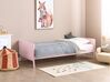 Dřevěná postel 90 x 200 cm pastelově růžová BONNAC_913283
