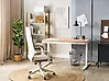 Electric Adjustable Standing Desk KENLY 120 cm x 60 cm with USB Port Brown/ White