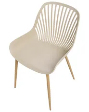 Set of 4 Dining Chairs KLEVE Beige_1006571