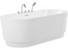 Badewanne freistehend weiß mit Armatur oval 170 x 80 cm EMPRESA_785203