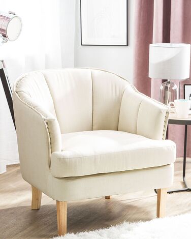 Fabric Armchair Beige ELVERUM