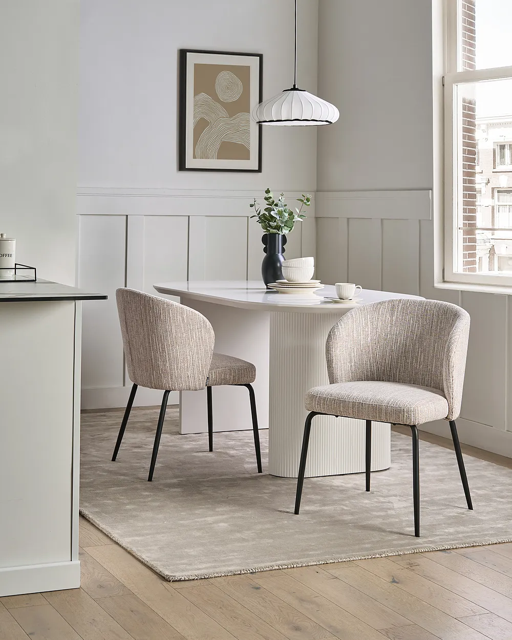 Set di 2 sedie da pranzo ZANA Tessuto Multicolore