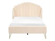 Bed Boucle AMBILLOU 120 x 200 cm (EU Small Double) Beige_1014350