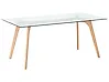 Dining Table HUDSON Transparent 180 cm 90 cm Tempered Glass