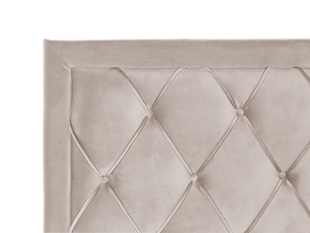 Bett mit Schubladen LIEVIN Samtstoff Beige 140 x 200 cm_858028