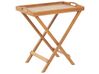 Acacia Wood Bistro Set with Blue Cushions JAVA_788424