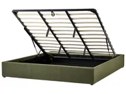 Ottoman Bed without Headboard DINAN Boucle Dark Green 180 x 200 cm (EU Super King)_992146