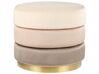 Pouf en velours beige LOUIN_876684