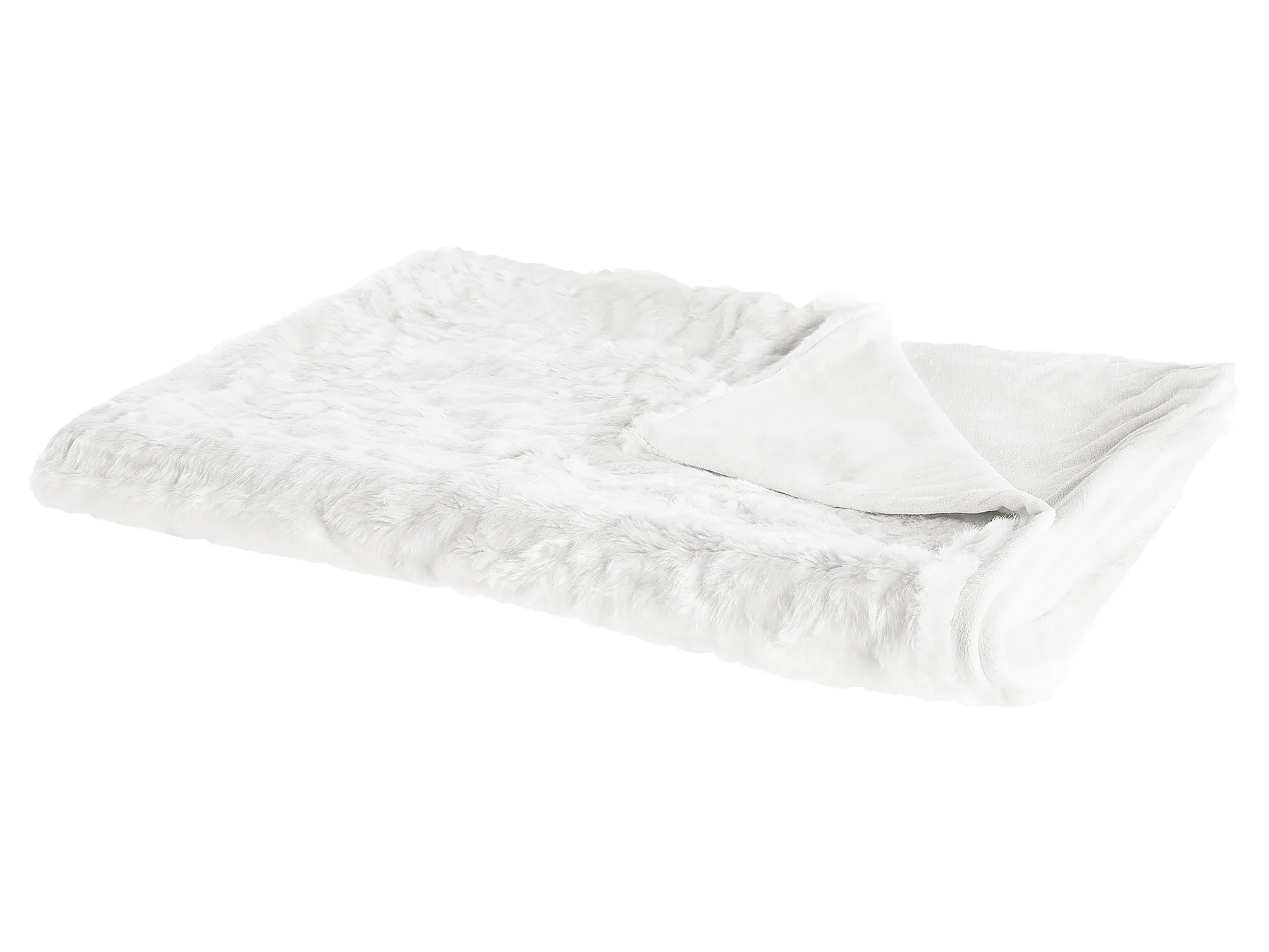 Kuscheldecke TOURZA Stoff 150 x 200 cm Weiß_789952