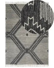 Tappeto ARBAA Nero 140 x 200 cm Cotone_831315