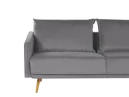 Divano 3 posti MAURA Velluto Grigio_789182
