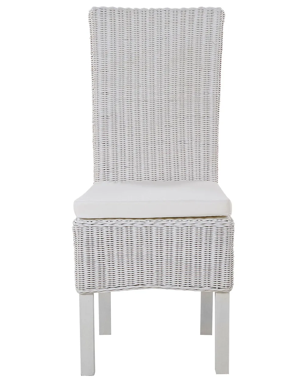 Set di 2 sedie da pranzo ANDES Rattan Bianco_712643