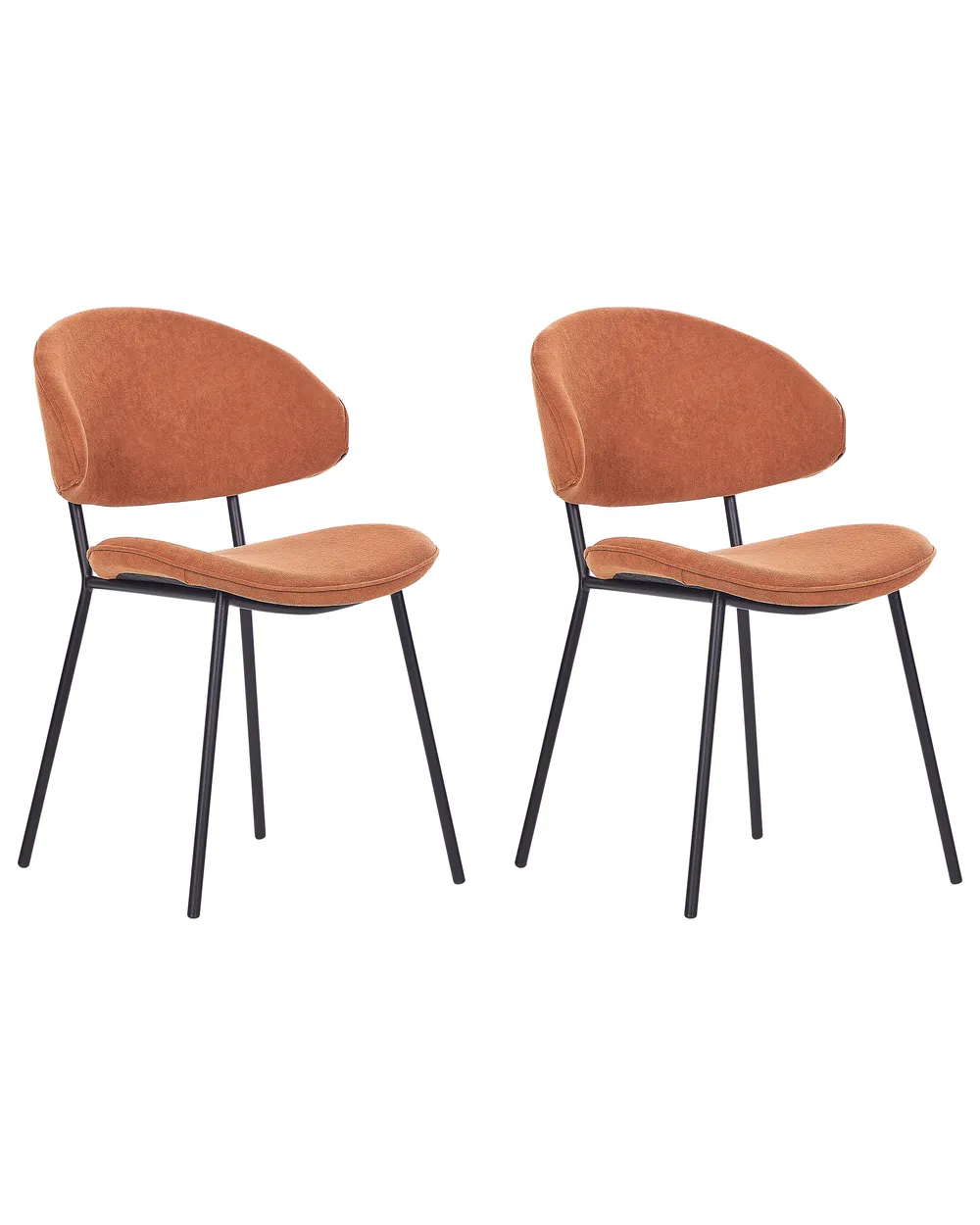 Set of 2 Dining Chairs KIANA Orange