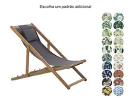 Cadeira de praia dobrável AVELLINO com tecidos de substituição Madeira de acácia Castanho escuro_860143