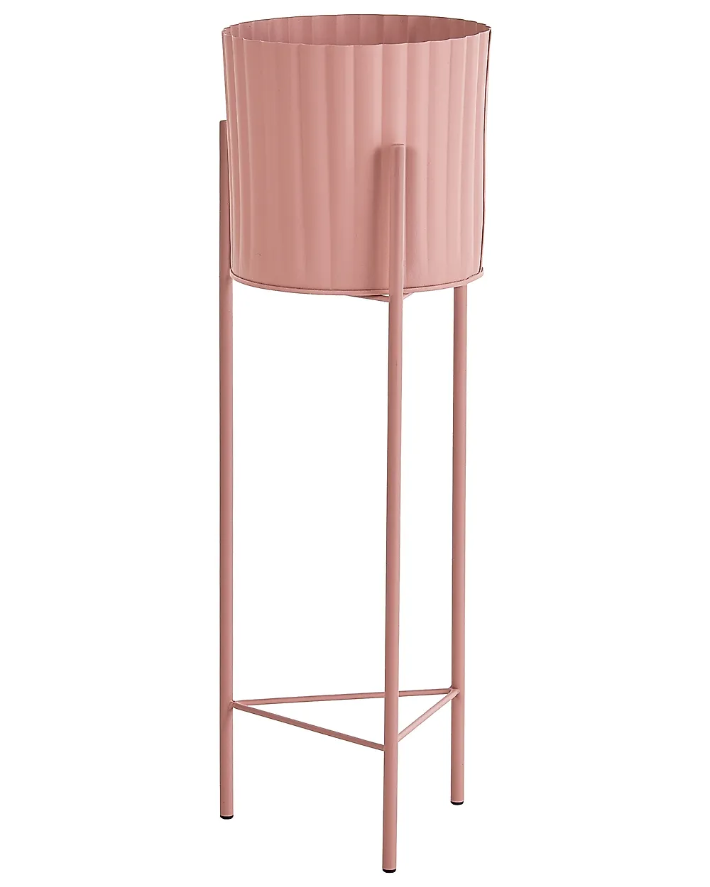 Set of 2 Elevated Plant Pots SAXIFRAGA 18/20 cm Metal Pink_1188118