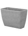 Set di 2 vasi polvere di pietra grigio chiaro 60 x 27 cm BARIS_841376