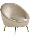 Sillón LANGA Terciopelo Gris pardo