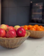 Zestaw 2 mis dekoracyjnych SOHAG Drewno mango Brązowy_1039438