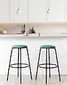 Conjunto de 2 sillas de bar MORTON Terciopelo Verde esmeralda