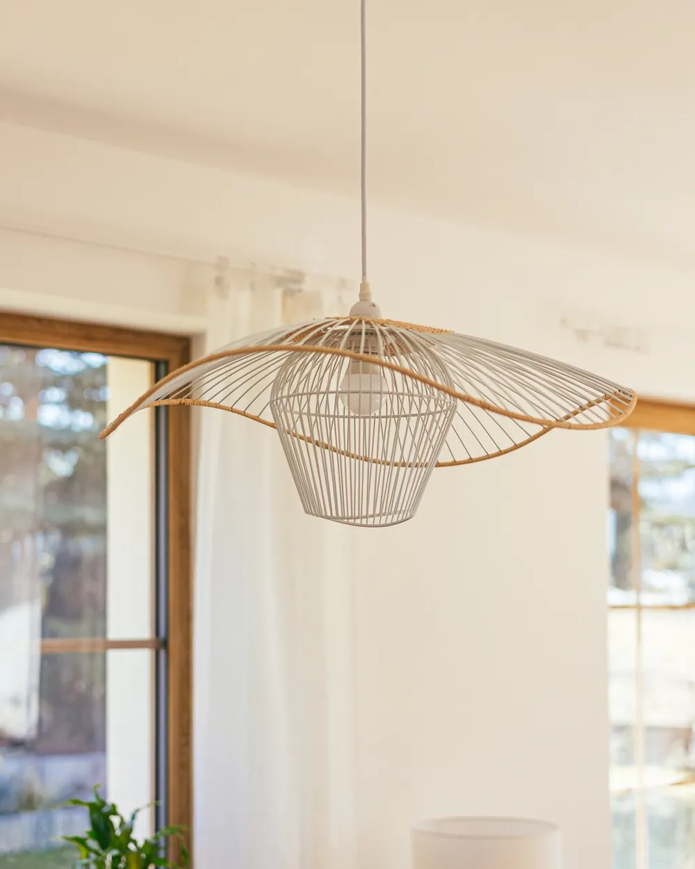 Lampadario LUNGA Metallo Bianco_1064071